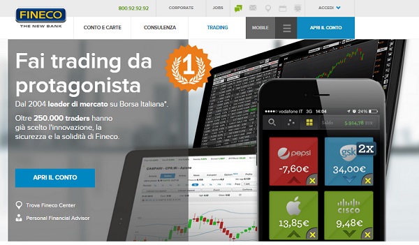 Opzioni binarie, la piattaforma trading Fineco